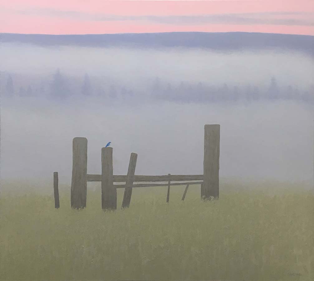 Image of Bluebird on a Fence Post, Harriman Ranch by Dave Hall