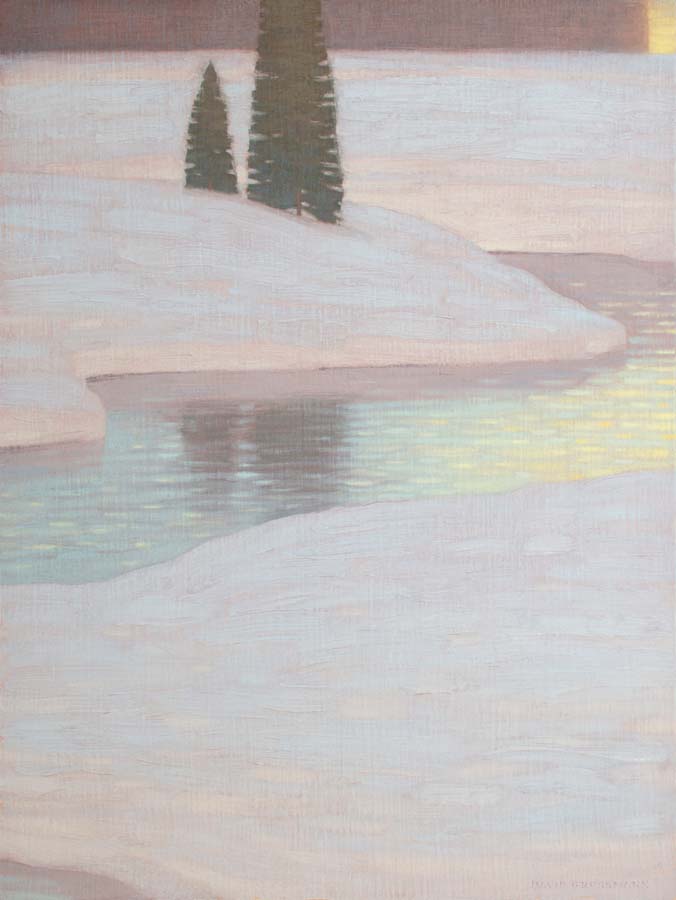 Image of Winter Dusk Reflections by David Grossmann