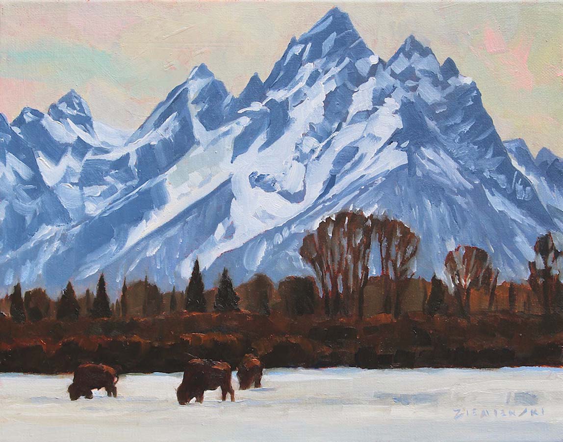 Image of Teton Grazing by Dennis Ziemienski