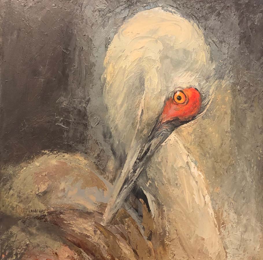 Image of Preening Sandhill by Mary Roberson