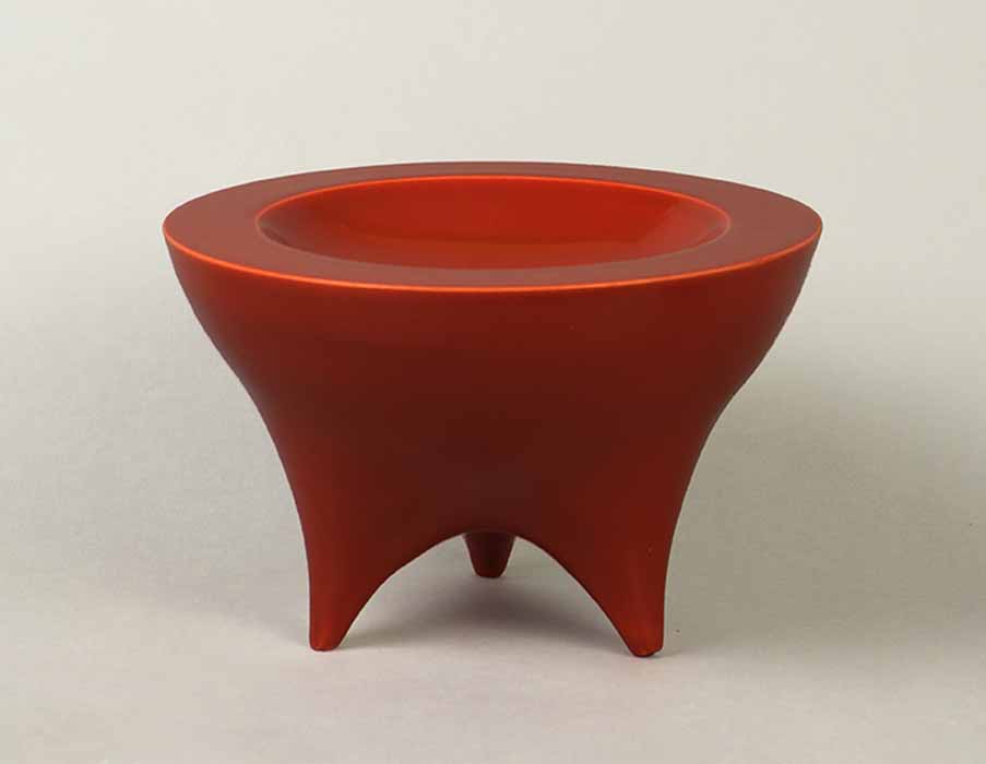 Image of Flat Rimmed Red Bowl   by Eric Boos