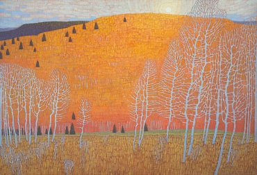 Image of Autumn Patterns and Hovering Sun by David Grossmann