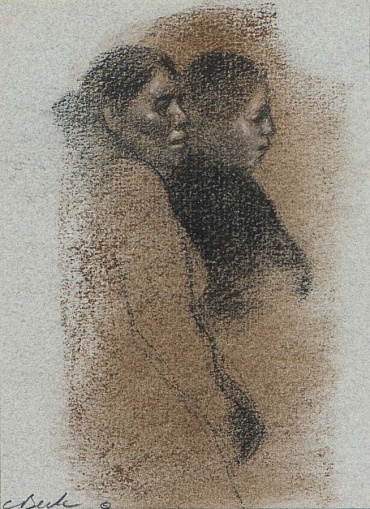 Image of Unknown (two figures) by Clifford Beck