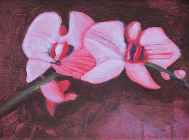 Image of Two Pink Orchids, 2003 by Fritz Scholder