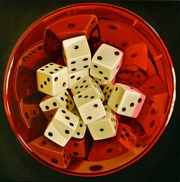 Image of Luck in a Red Glass by John Schieffer