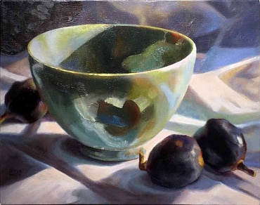 Image of Green Bowl, Black Figs by Kathrine Lemke Waste