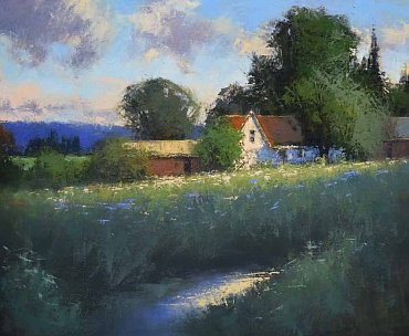 Image of Farm and Creek by Romona Youngquist