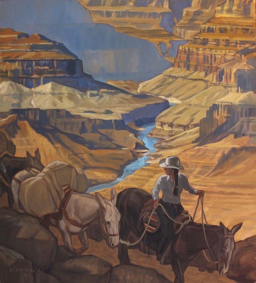 Image of Mule Train to Phantom Ranch by Dennis Ziemienski