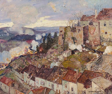 Image of Rhine Village Under Siege by George Gardner Symons