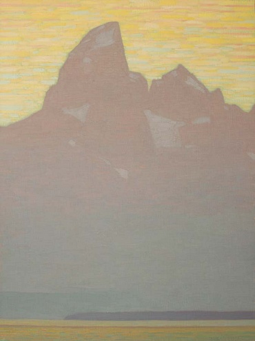 Image of Grand Teton with Pastel Sunset by David Grossmann