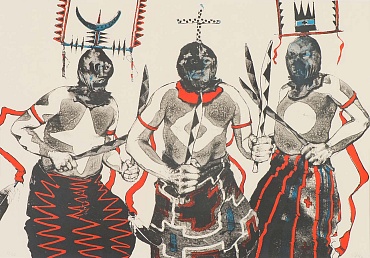 Image of Three Apache Ghan Dancers by Paul Pletka