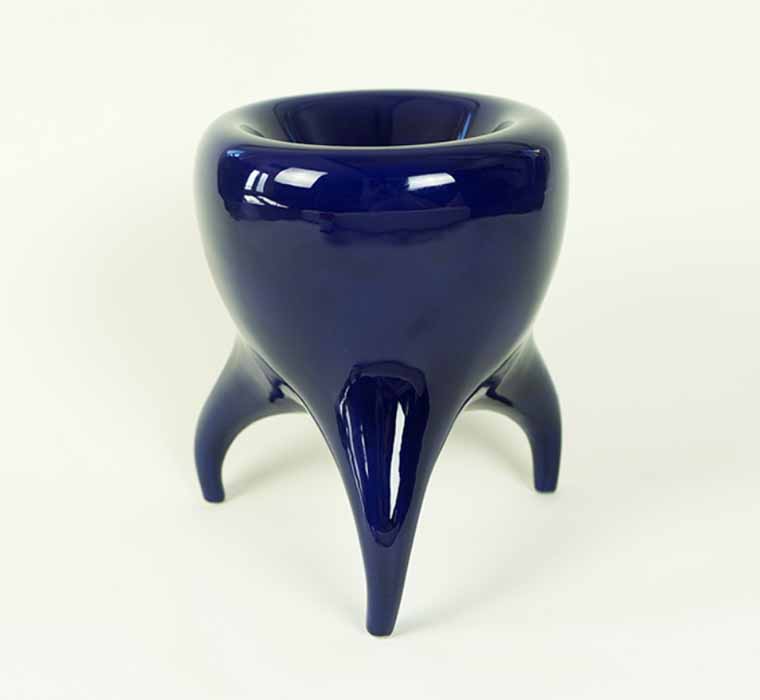 Image of Cobalt Blue Tripod Bowl by Eric Boos