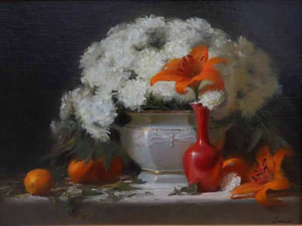 Light on Orange and White by Cary Ennis