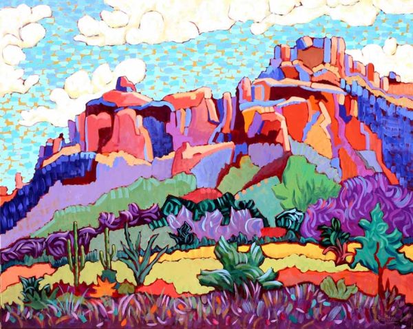 Superstition Mountains by Claudia Hartley