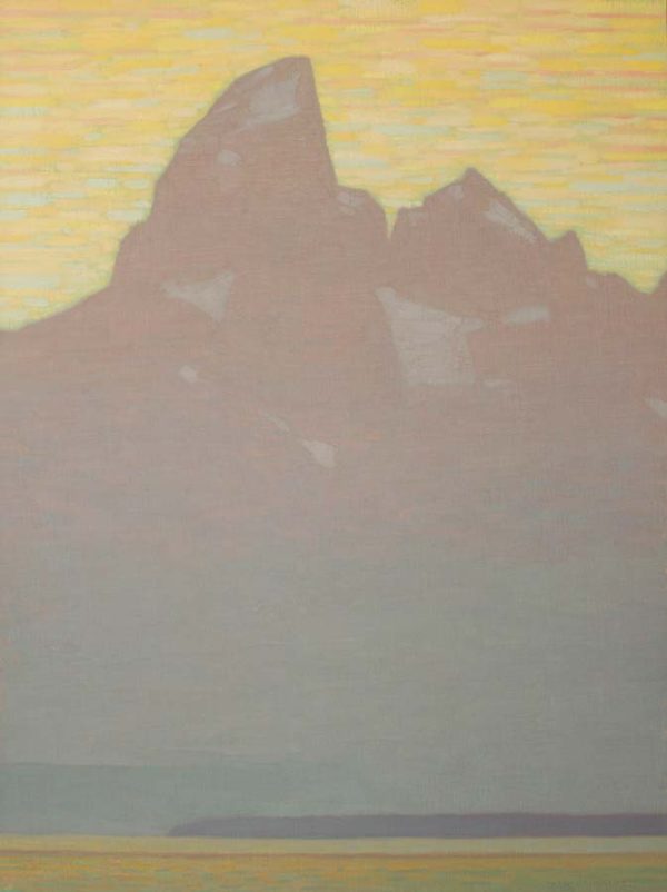 Grand Teton with Pastel Sunset by David Grossmann