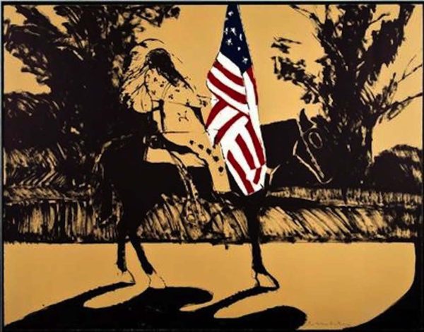 Indian at Crow Fair #7/20 by Fritz Scholder