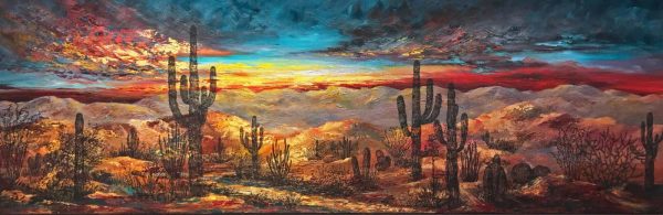 Rialto River Park & Catalina Mountains by Cyndy Carstens
