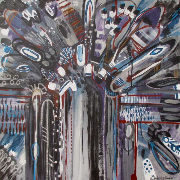 Untitled, Blue/Grey by Renelle White Buffalo
