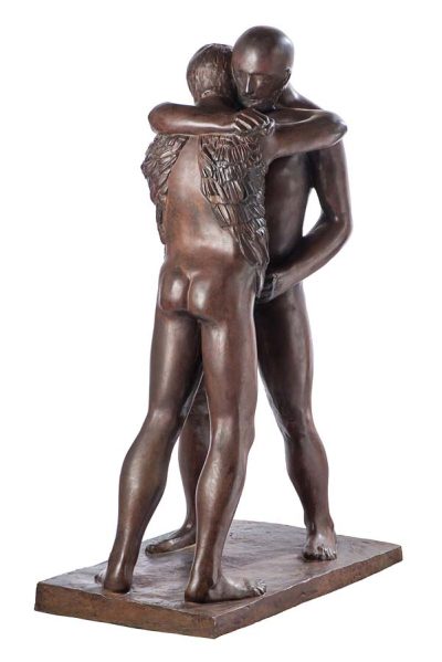 Jacob Wrestling with the Angel by Leonard Baskin
