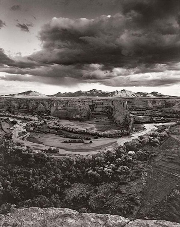 Weaver Mountains from Canyon de Chelly, Arizona by Jay Dusard